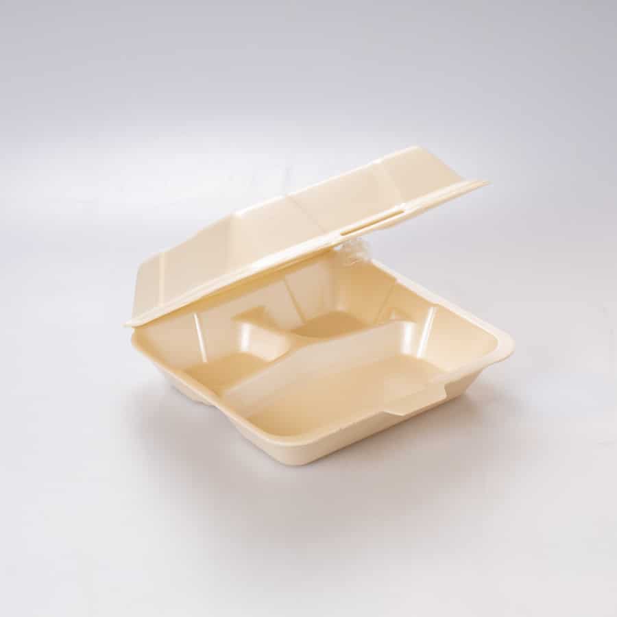 Contenedor Biodegradable 8x8 Con División Marca Reyma Paquete con 50 Piezas