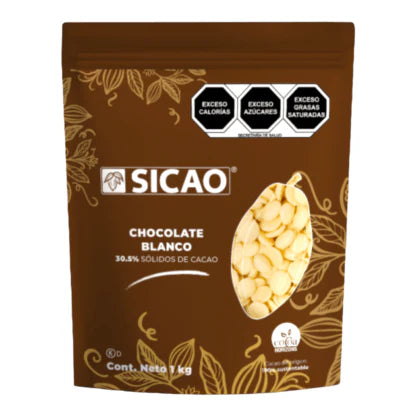 Sicao Botón Chocolate BLANCO 30.5%