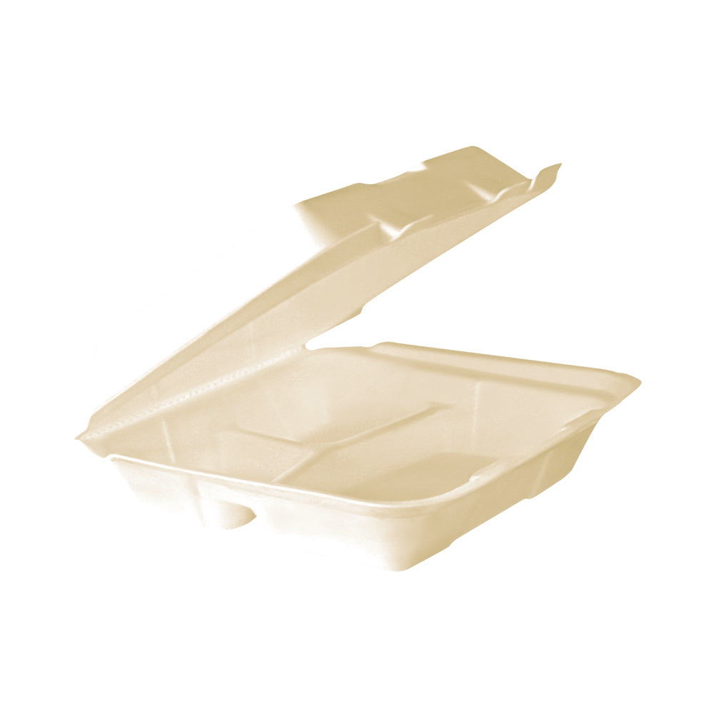 Contenedor Biodegradable 7x7 Con División Marca Reyma Paquete con 50 Piezas