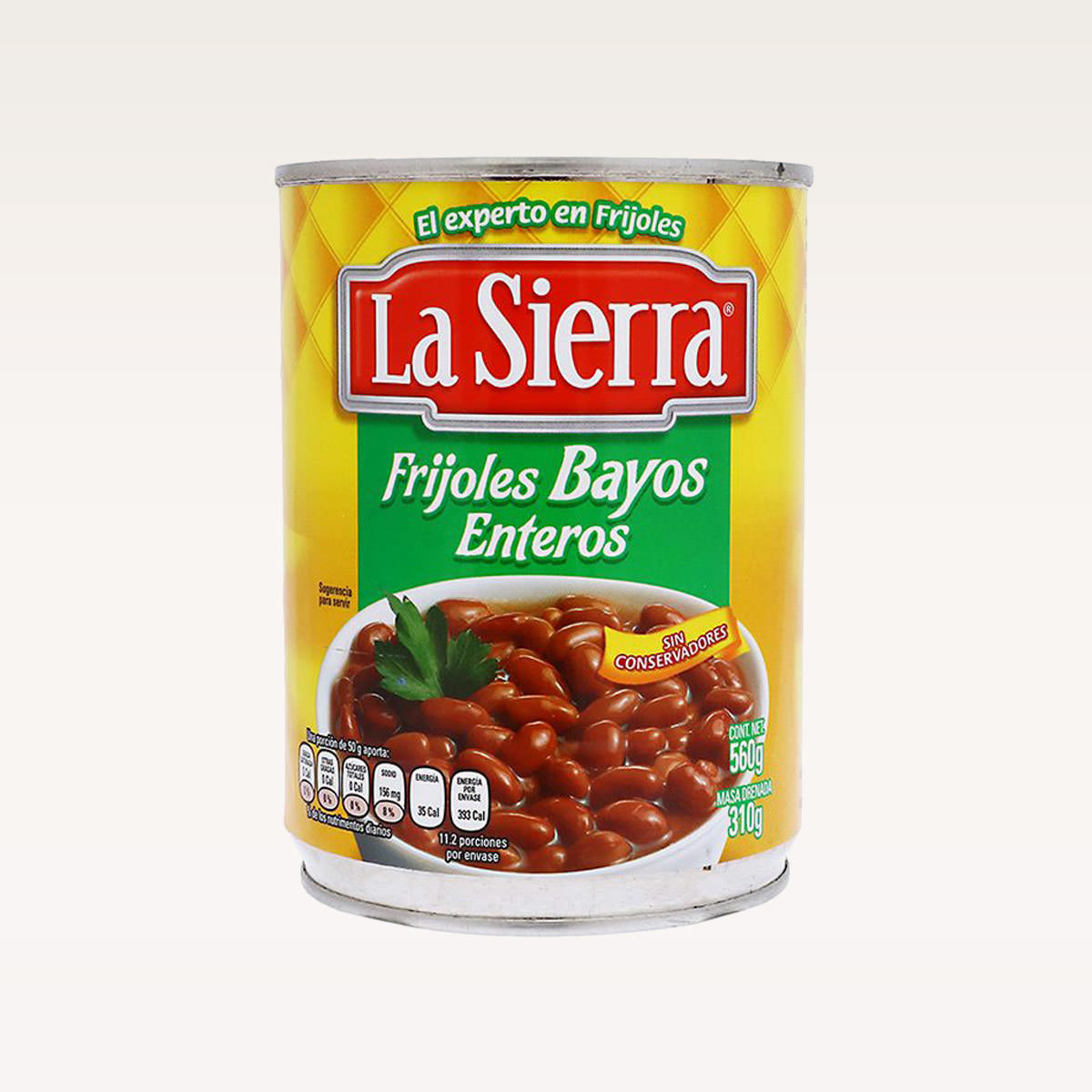 Frijoles La Sierra Enteros Bayos  Lata 560 gr