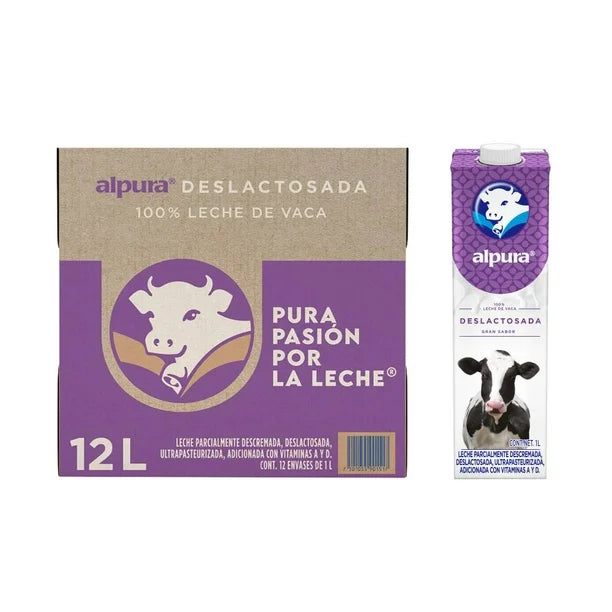 Leche Alpura Deslactosada Caja 12 Litros