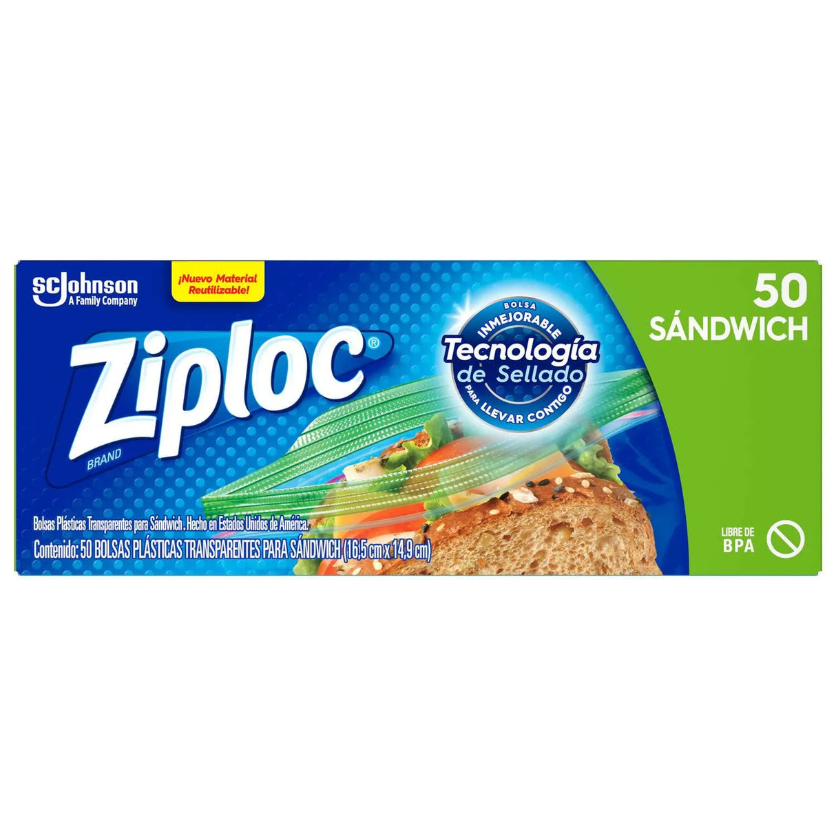 Bolsa Ziploc Sandwich