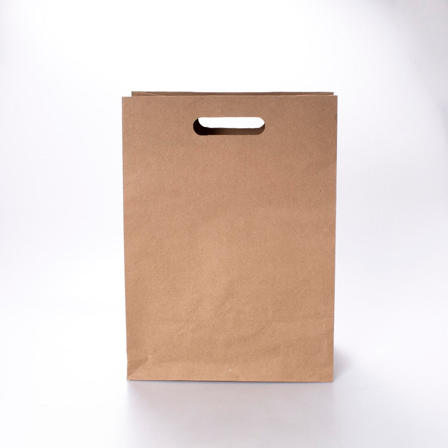 Bolsa de Papel Kraft Grande Con Asa Con Asa 25x17x27 Por Pieza