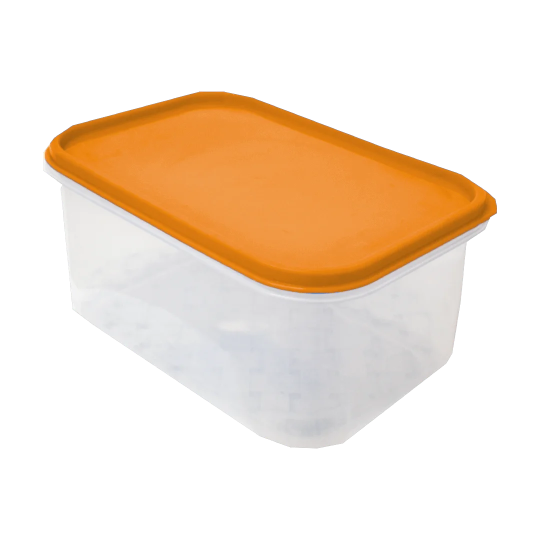 Tupper Plastico Tapa Naranja 33 x 25 cm