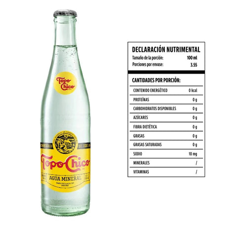 Agua Mineral Topo Chico Vidrio 355 ml