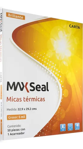 Mica Termica Tamaño Carta 5 Milesimas Con 50 Piezas Max Seal