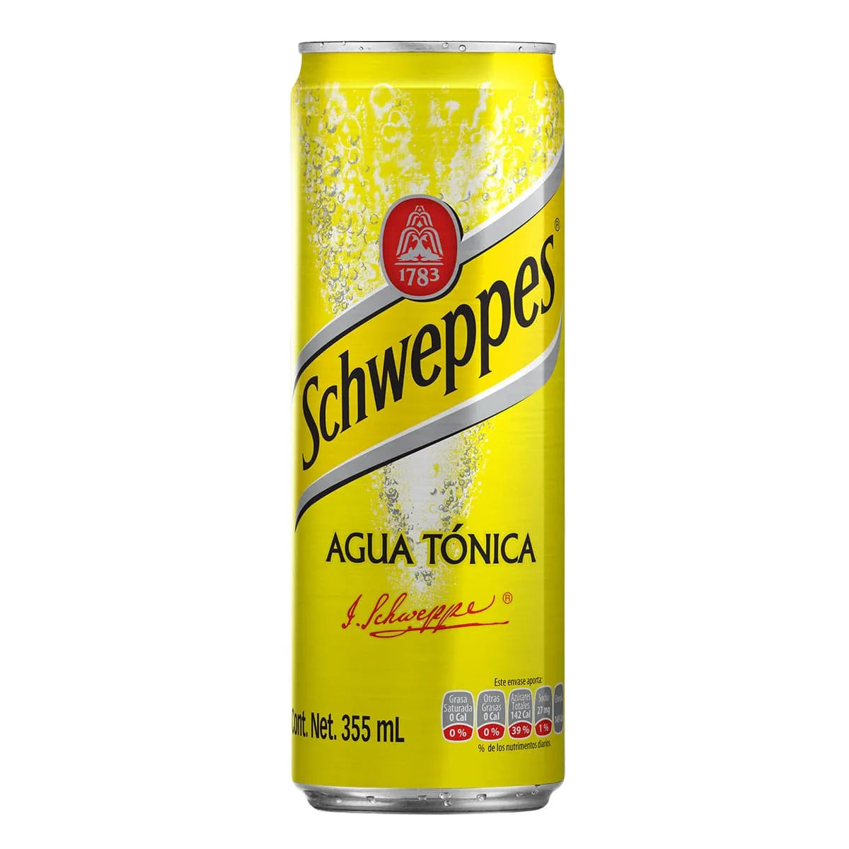 Schweppes Agua Tonica Lata Sleek 355 ml